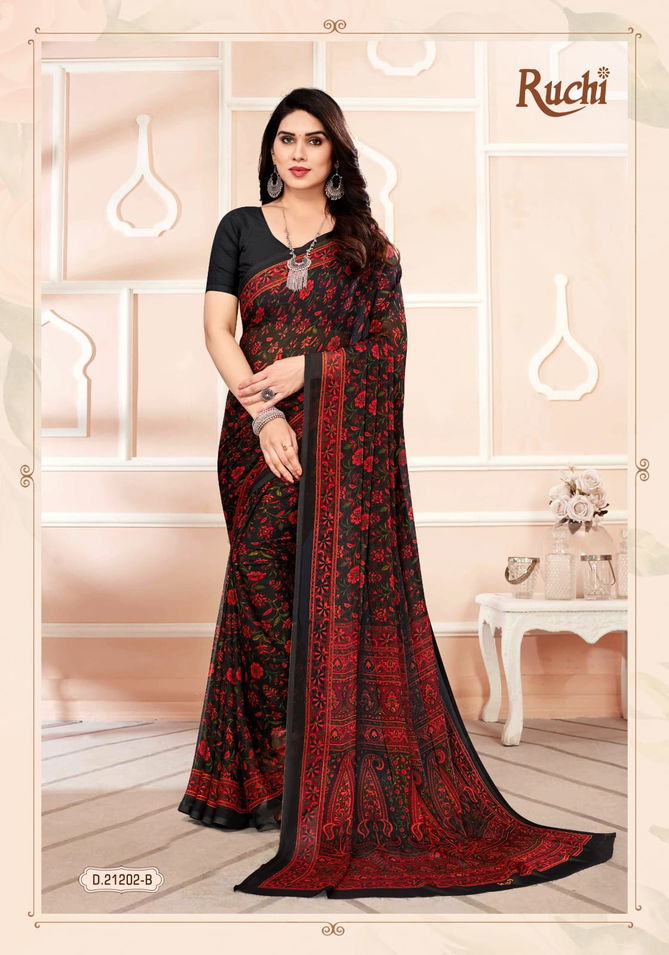 Star Chiffon 93rd Edition.Ruchi Regular Wear Wholesale Printed Sarees